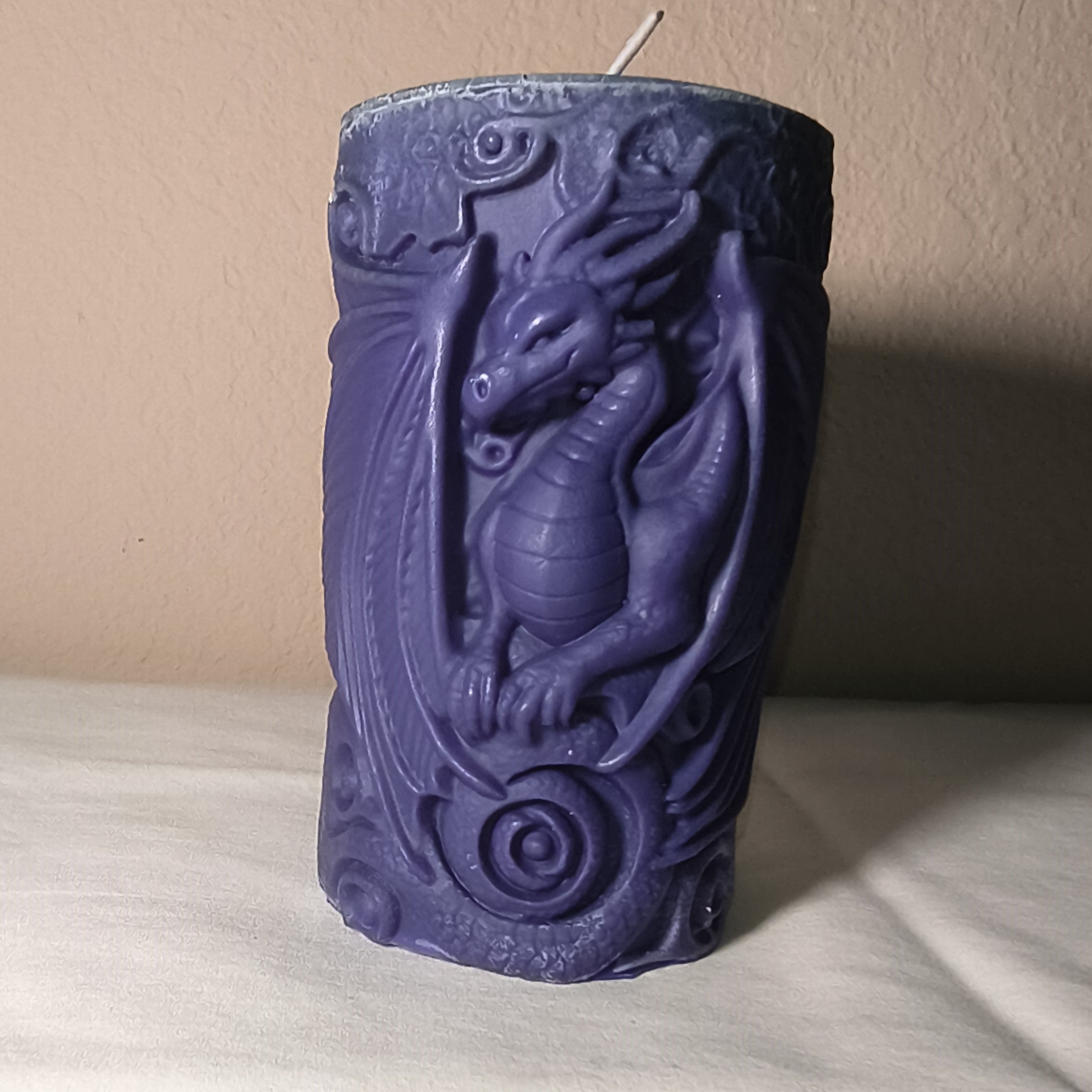 Purple Dragon Pillar Soy Candle