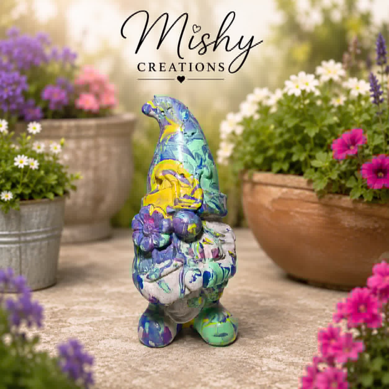 Pixie's Painted Garden Gnome